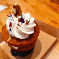 Carrot cake muffin at Chök in Barcelona