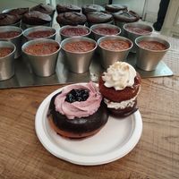 my treats vs. unfinished muffins at Chök in Barcelona