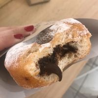 vegan nutella filled donut! at Chök in Barcelona