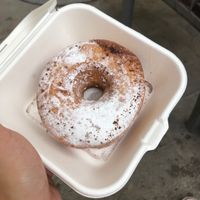 Hazelnut and chocolate filled donut  at Chök in Barcelona