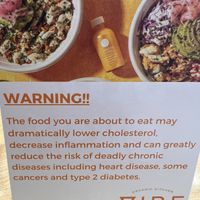 Warning. It will make you want to return!  at Vibe Organic Kitchen & Juice in Newport Beach