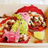 Tacos with tortilla instead of jicama are the bomb as well !! at Vibe Organic Kitchen & Juice in Newport Beach