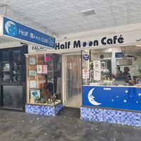 From the outside at Half Moon Cafe in Coburg