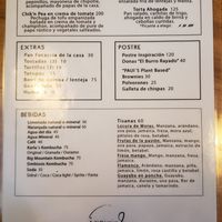 Spanish menu continued at Inspiracion 9 in Tijuana