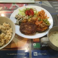 Menu of the day at SOJO Esperanto-Vegana Kafejo in Tokyo