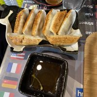 gyoza for only 400¥!! :0  at SOJO Esperanto-Vegana Kafejo in Tokyo