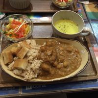 Chickpea curry (it's HUGE!) at SOJO Esperanto-Vegana Kafejo in Tokyo