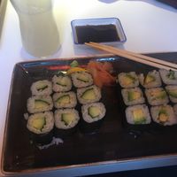 Vegan sushi with avocado and cucumber at Akakiko in Graz
