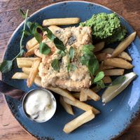 Fish and chips  at Natural Bar & Kitchen in Birmingham