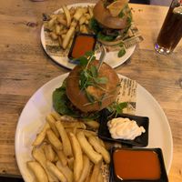 Ultimate burger and Mexican burger  at Natural Bar & Kitchen in Birmingham