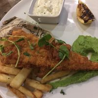 Tofu fish and chips  at Natural Bar & Kitchen in Birmingham