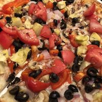 Veggie Pizza with vegan Cheese!! Delicious ?  at BRK Pizza in Naples