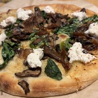 Vegan Spinach Mushroom Pizza with Almond Ricotta  at True Food Kitchen in Naples