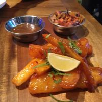 Chilli mogo chips at Manjus in Brighton