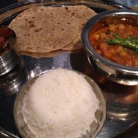 chaana main dish at Manjus in Brighton