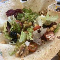Greek salad with feta  at Khambú Quart in Valencia