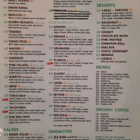 English menu at Khambú Quart in Valencia