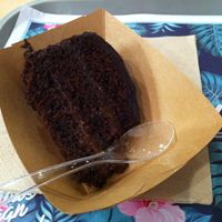 chocolate cake at Khambú Quart in Valencia