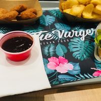 Soy burger. Bacon. Cheese. Mayo. Nuggets. Epic at Khambú Quart in Valencia