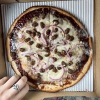 Delicious taste and really gooey vegan cheese  at Your Pie - Beechwood in Athens