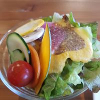 Salad as side dish at Tierra Cafe in Toyama