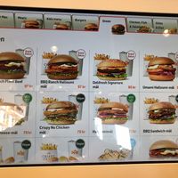 Computer menu screen at MAX - Hamngatan in Stockholm