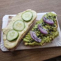 Avocado & Eggless sandwich at Lifehouse Bistro in Prague