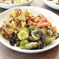 roasted veggies  at Flower Child in Del Mar
