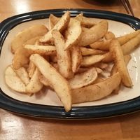 Chips without the cod roe and with parsley and paprika seasons. Fresh made chips are always a winner. at Hakko in Hirao