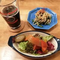 Home made pickels and marinated veg. at Hakko in Hirao