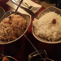 Pilau rice and steamed rice at Daata Tandoori in Bray