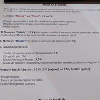 French menu at Mo Mo - Saint-Gilles in Brussels