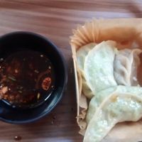 Steamed momos - vegetarian at Mo Mo - Saint-Gilles in Brussels