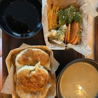 Menu with fried dumpling and lentil soup at Mo Mo - Saint-Gilles in Brussels