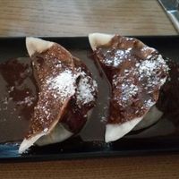 Mo mo dessert (coconut and chocolate) at Mo Mo - Saint-Gilles in Brussels