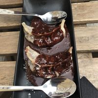Chocolate dumpling  at Mo Mo - Saint-Gilles in Brussels