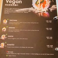 menu at Sushi Plaza in Tallinn