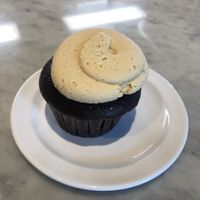Vegan chocolate cupcake w/ peanut butter frosting at Molly's Cupcakes in Des Moines