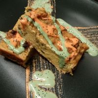 Vegan cheese, courgette and leek pie... delicious!!! at Black Salad in Vitoria Gasteiz