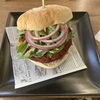 Ciabatta bun (pumpkin burger) at Gourmet Burger Room in Marbella