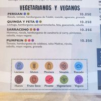 Menu at Gourmet Burger Room in Marbella