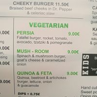 veggie options can all be made vegan. at Gourmet Burger Room in Marbella