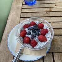 Chiapudding with berries 🫐  at Celicioso in Marbella