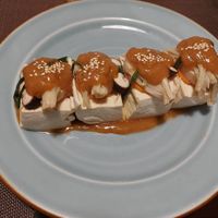 Tofu with peanut sauce (the sauce is amazing) at The Veg - Organic Vego and Tea in Hanoi