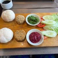 Breakfast falafel  at The Veg - Organic Vego and Tea in Hanoi