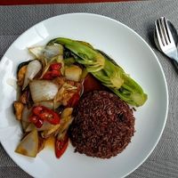 Tofu, Lemongrass and Chilli Stirfry at The Veg - Organic Vego and Tea in Hanoi