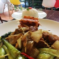 Stir fried tofu with chili and lemongrass at The Veg - Organic Vego and Tea in Hanoi