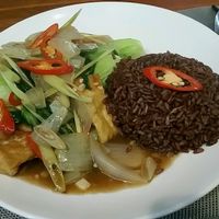 lemongrass tofu  at The Veg - Organic Vego and Tea in Hanoi