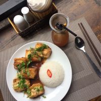Stuffed tofu  at The Veg - Organic Vego and Tea in Hanoi