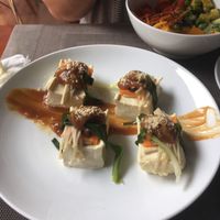 Tofu with peanut sauce.. awesome taste  at The Veg - Organic Vego and Tea in Hanoi